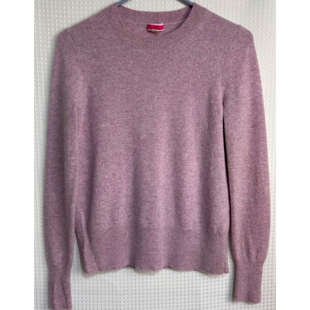 J.Crew Women Sweater Pink Iris XS 100% Cashmere Crewneck Barbiecore Preppy a5